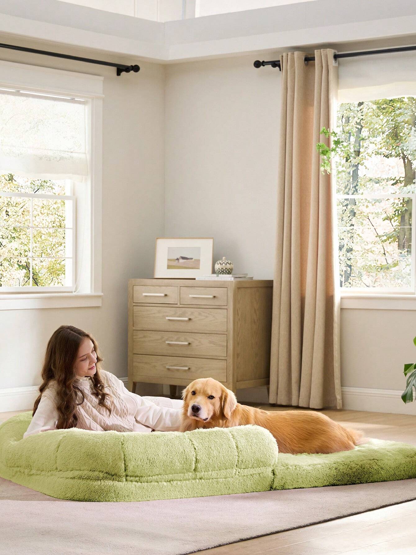 Cama Dobrável Estilo Cama de Cão para Humanos