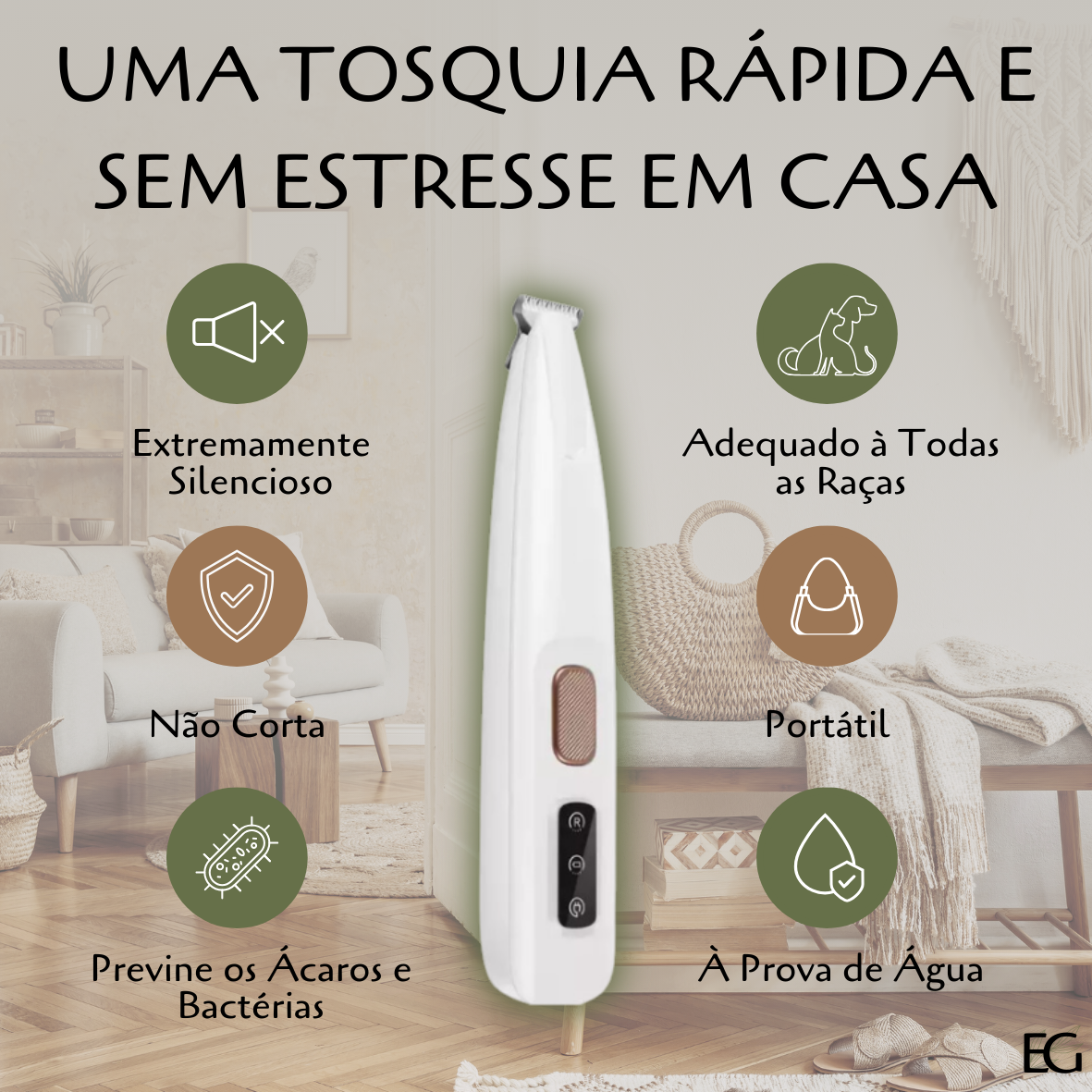 PATACARE: Máquina de Tosquiar para Patas de Cães e Gatos