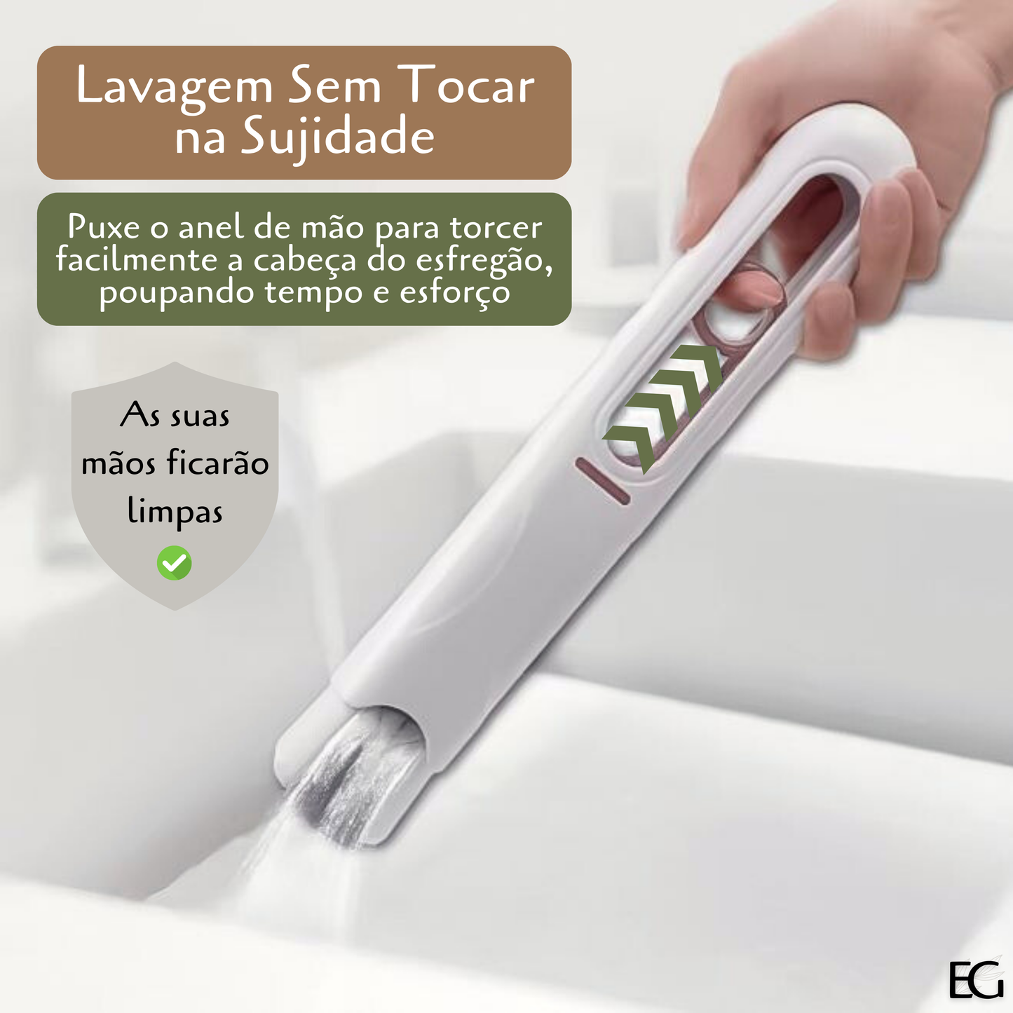 Mini Esfregão Portátil: Limpeza Prática e Eficiente em Todos os Cantos